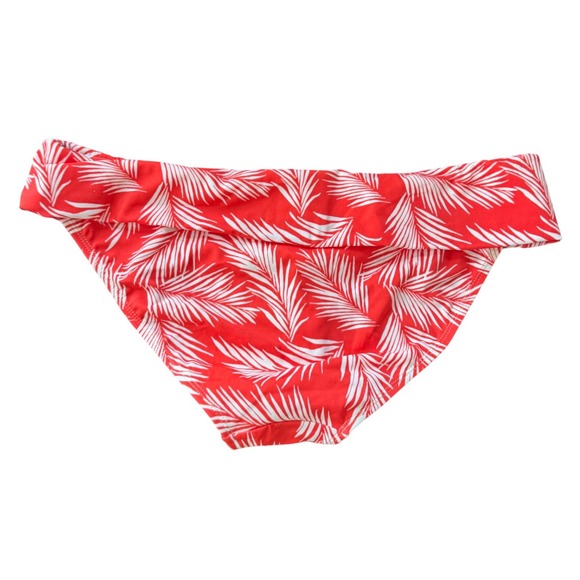 GapBody Tropical Leaf Print Bikini Top Red White Halter Swimwear Size Medium NWT - Picture 2 of 4